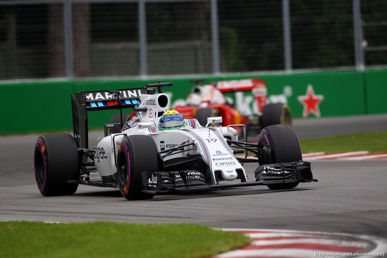 GP CANADA, 11.06.2016 - Prove Libere 3, Felipe Massa (BRA) Williams FW38 e Sebastian Vettel (GER) Ferrari SF16-H