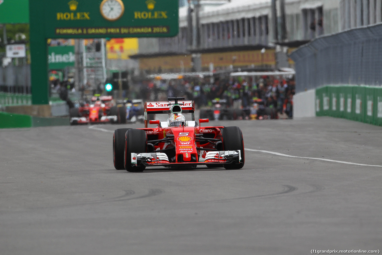 GP CANADA, 10.06.2016 - Prove Libere 1, Sebastian Vettel (GER) Ferrari SF16-H e Kimi Raikkonen (FIN) Ferrari SF16-H