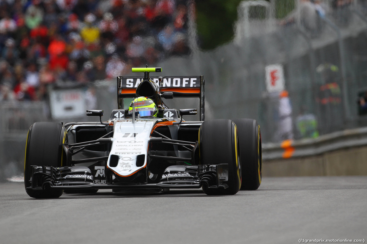 GP CANADA, 10.06.2016 - Prove Libere 1, Sergio Perez (MEX) Sahara Force India F1 VJM09