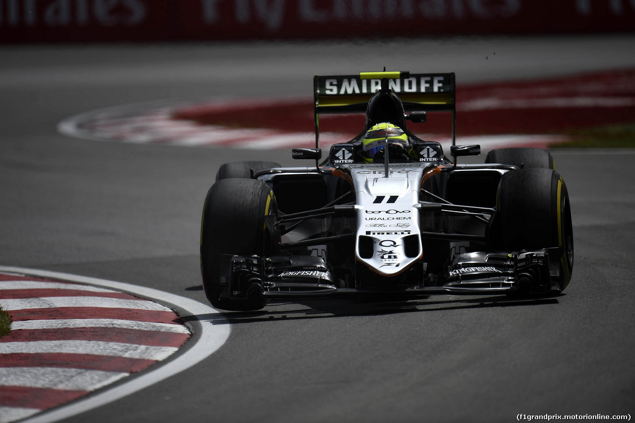 GP CANADA, 10.06.2016 - Prove Libere 1, Sergio Perez (MEX) Sahara Force India F1 VJM09
