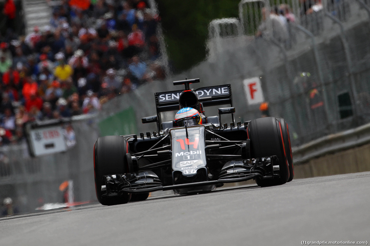 GP CANADA, 10.06.2016 - Prove Libere 1, Fernando Alonso (ESP) McLaren Honda MP4-31