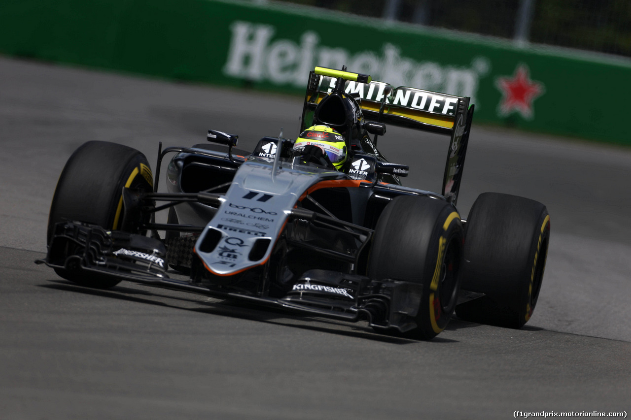GP CANADA, 10.06.2016 - Prove Libere 1, Sergio Perez (MEX) Sahara Force India F1 VJM09