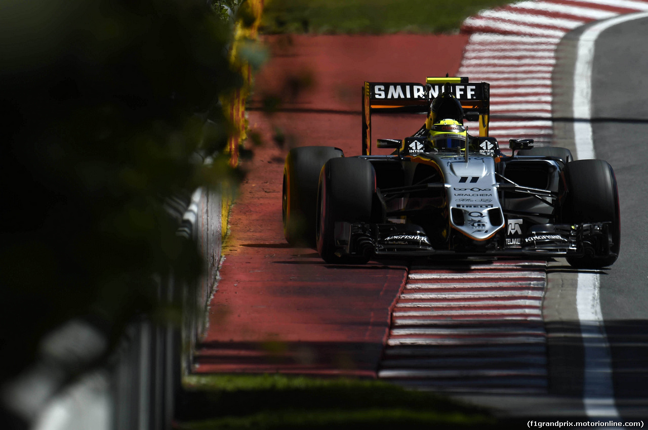 GP CANADA, 10.06.2016 - Prove Libere 2, Sergio Perez (MEX) Sahara Force India F1 VJM09
