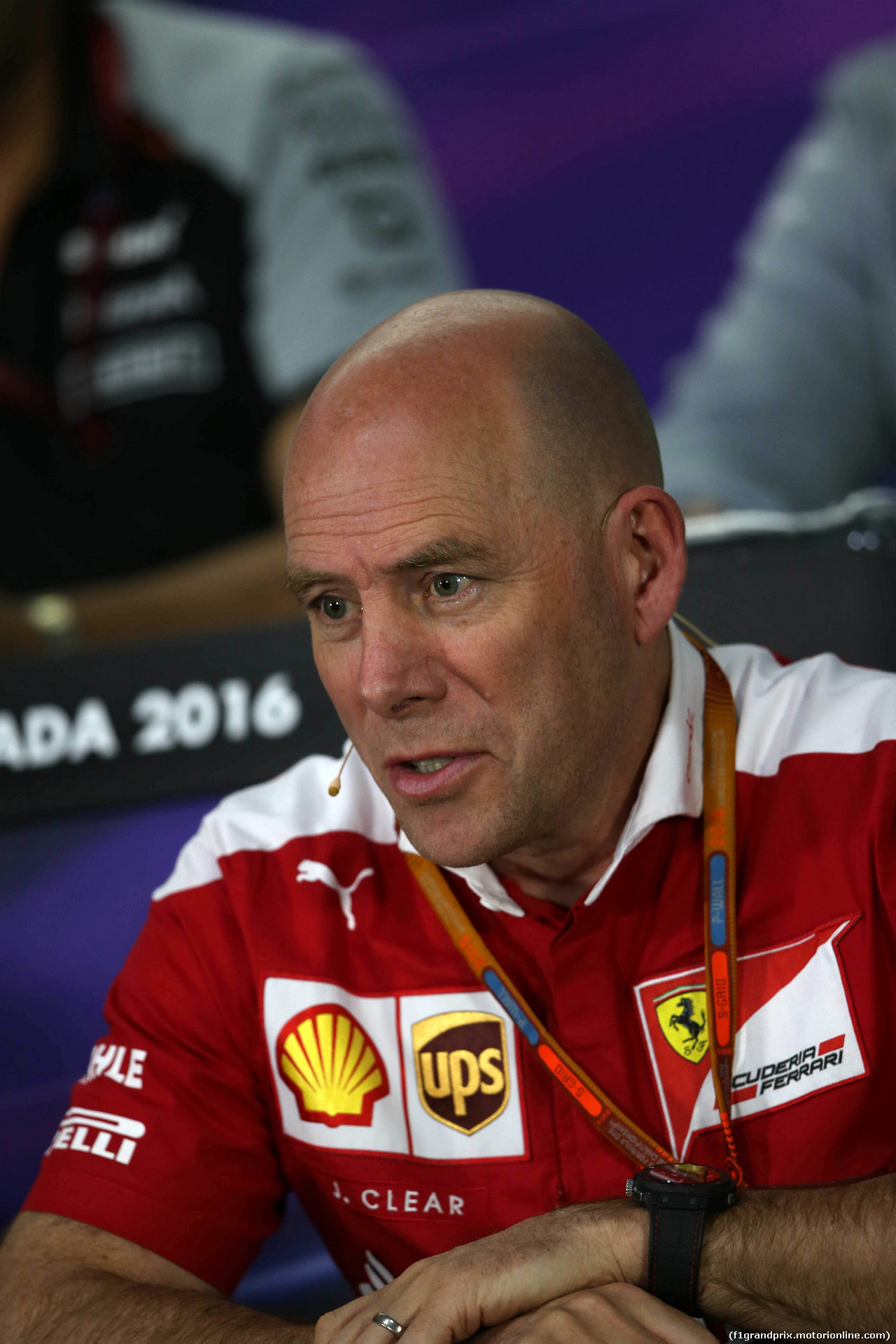 GP CANADA, 10.06.2016 - Conferenza Stampa, Jock Clear (GBR) Ferrari Engineering Director
