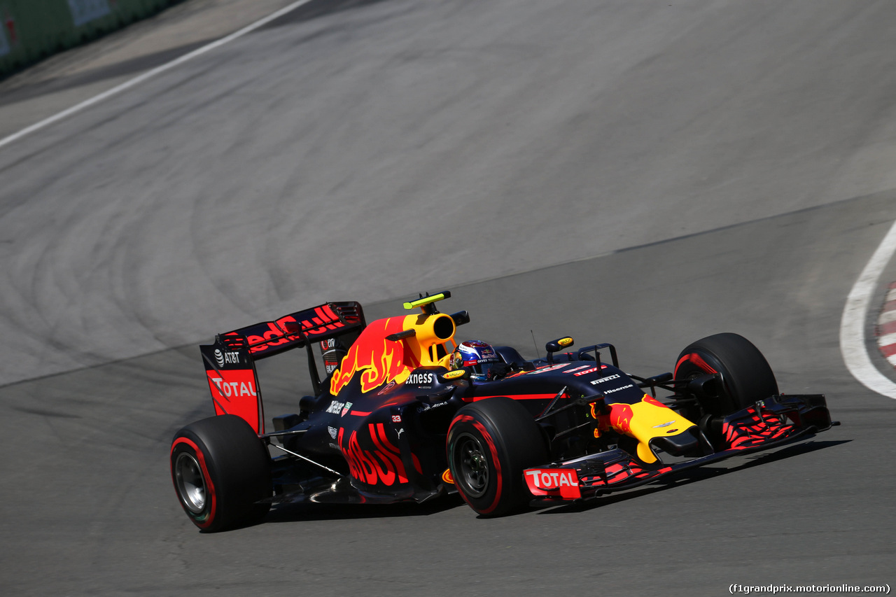 GP CANADA, 10.06.2016 - Prove Libere 2, Max Verstappen (NED) Red Bull Racing RB12
