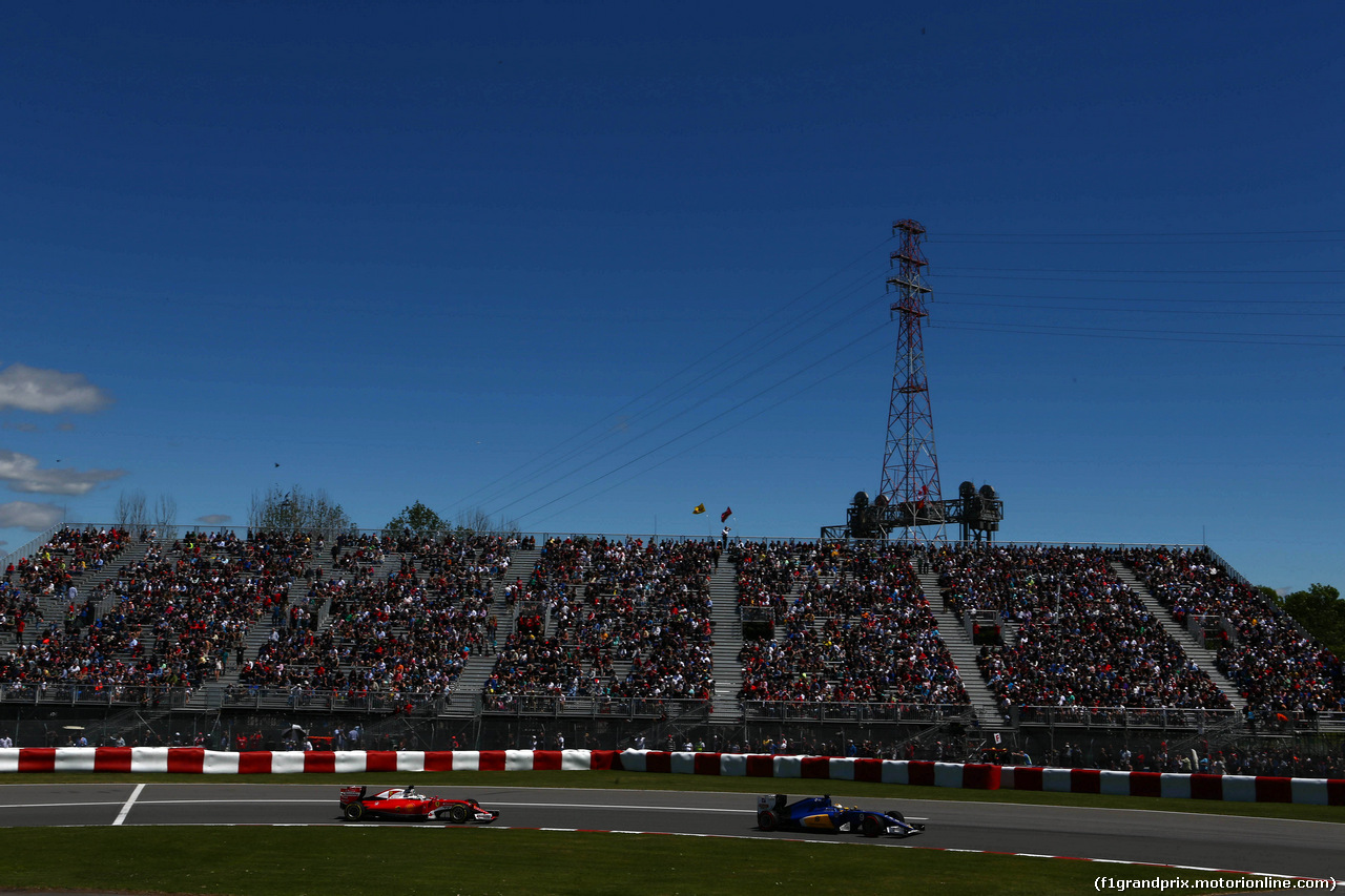 GP CANADA, 10.06.2016 - Prove Libere 2, Sebastian Vettel (GER) Ferrari SF16-H e Marcus Ericsson (SUE) Sauber C34