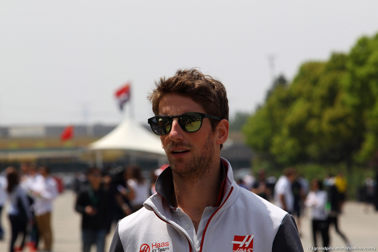 GP CINA, 17.04.2016 - Romain Grosjean (FRA) Haas F1 Team VF-16
