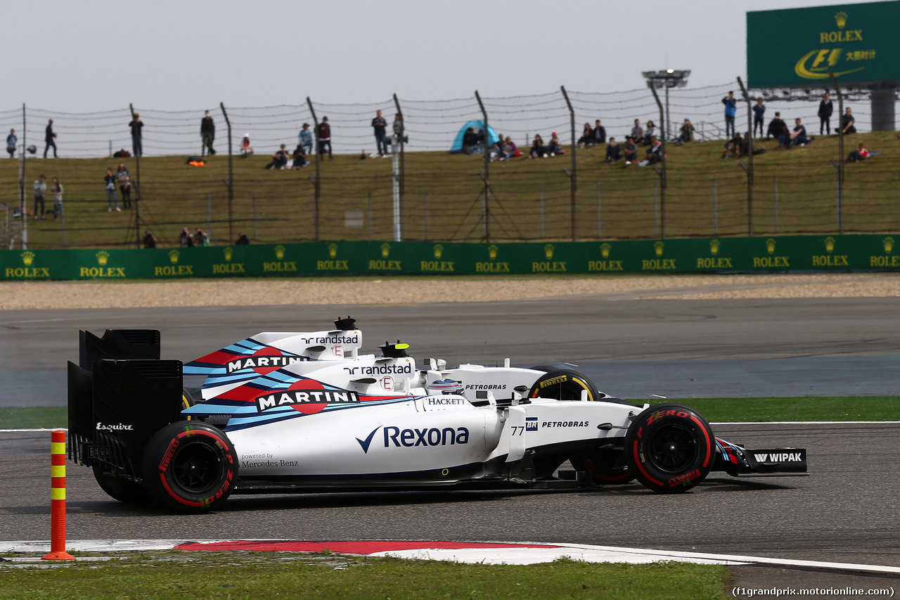 GP CINA, 17.04.2016 - Gara, Valtteri Bottas (FIN) Williams FW38 e Felipe Massa (BRA) Williams FW38