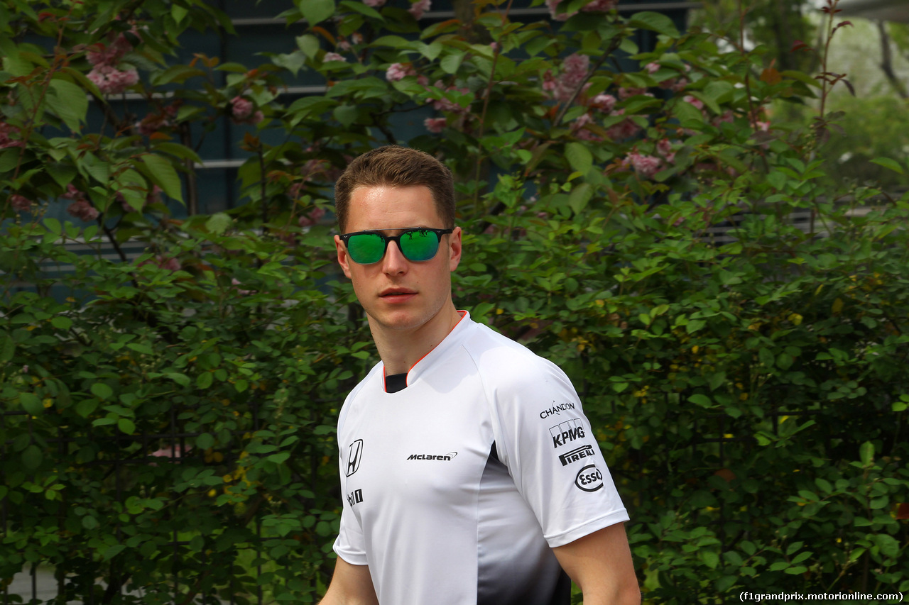 GP CINA, 14.04.2016 - Stoffel Vandoorne (BEL) McLaren Test e Reserve Driver