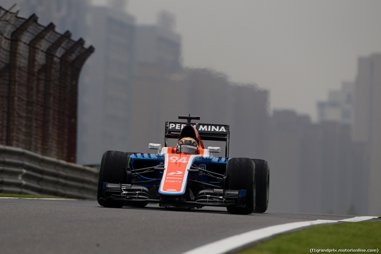 GP CINA, 16.04.2016 - Prove Libere 3, Pascal Wehrlein (GER) Manor Racing MRT05