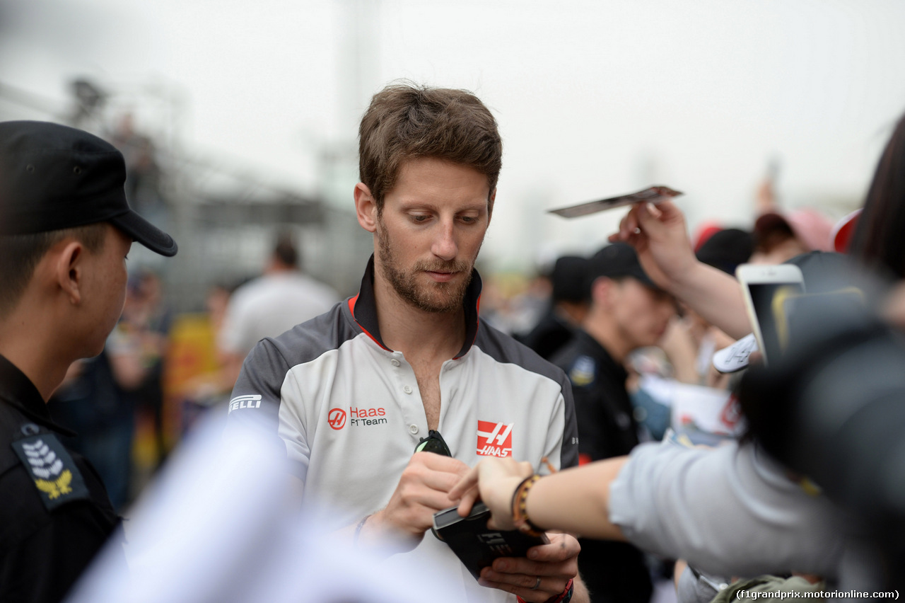 GP CINA, 14.04.2016 - Romain Grosjean (FRA) Haas F1 Team VF-16