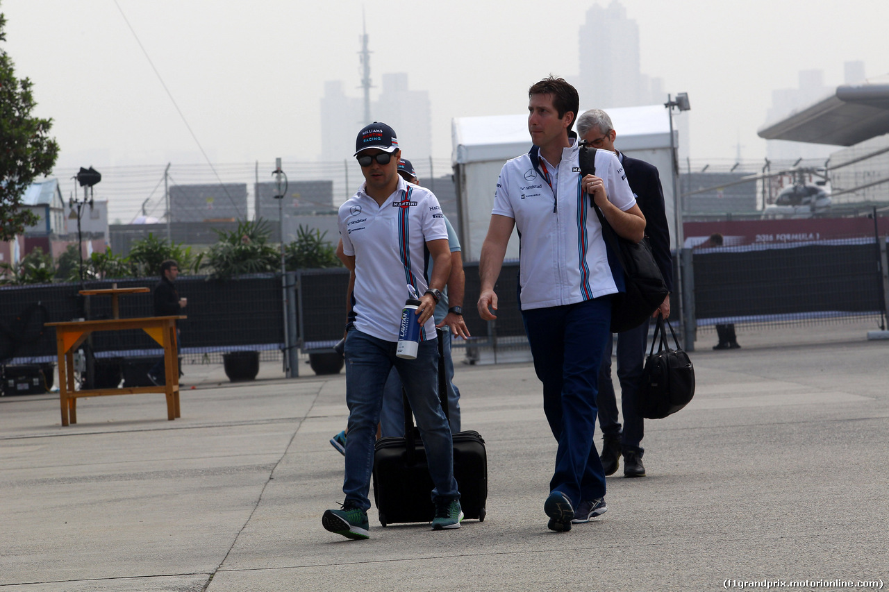 GP CINA, 15.04.2016 - Felipe Massa (BRA) Williams FW38