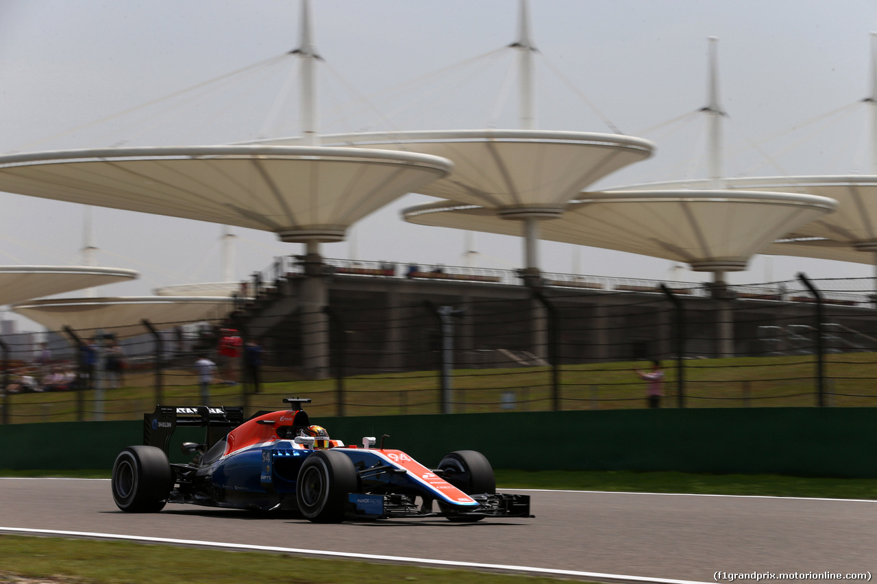 GP CINA, 15.04.2016 - Prove Libere 1, Pascal Wehrlein (GER) Manor Racing MRT05
