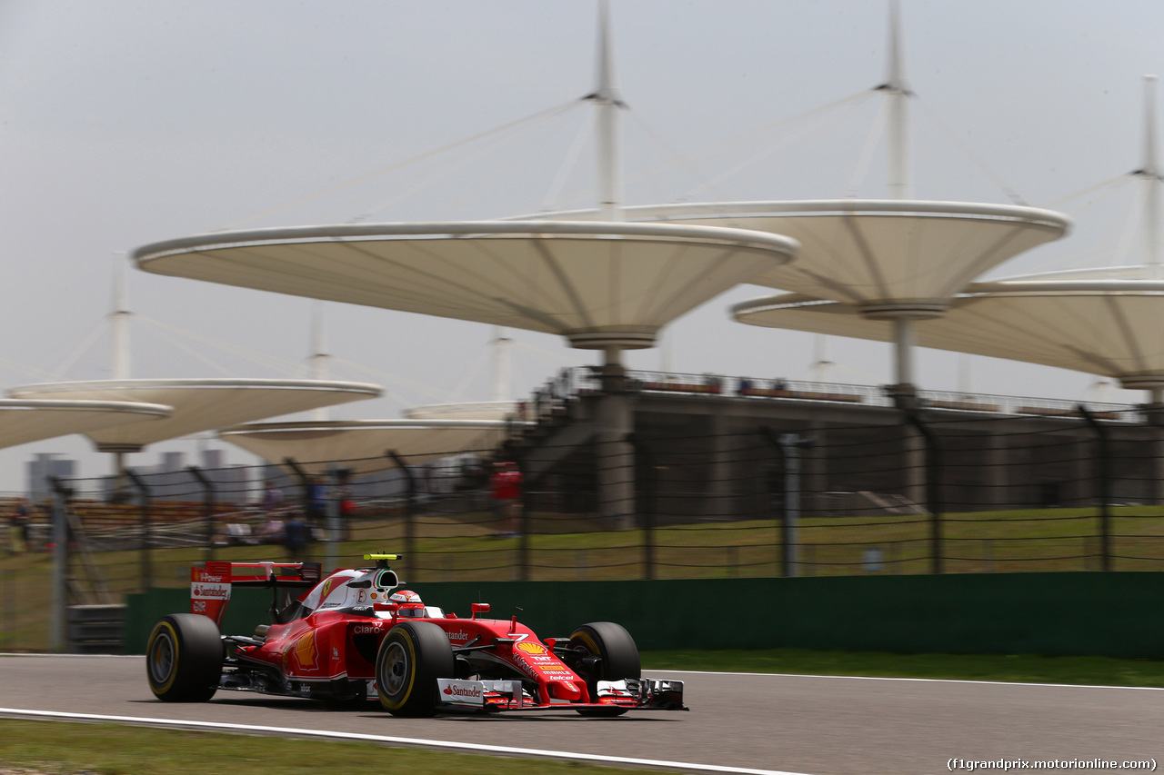 GP CINA, 15.04.2016 - Prove Libere 1, Kimi Raikkonen (FIN) Ferrari SF16-H