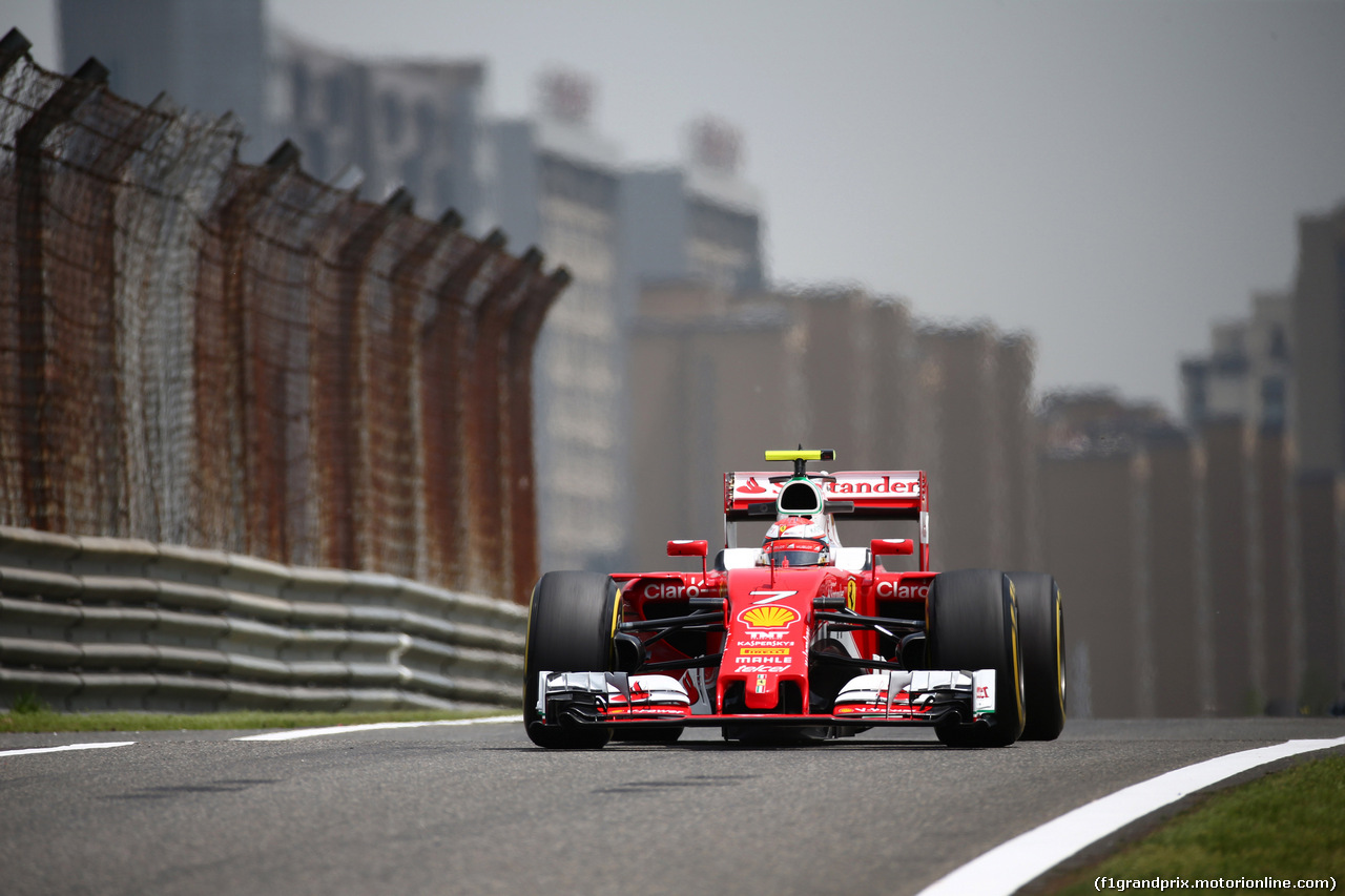 GP CINA, 15.04.2016 - Prove Libere 1, Kimi Raikkonen (FIN) Ferrari SF16-H