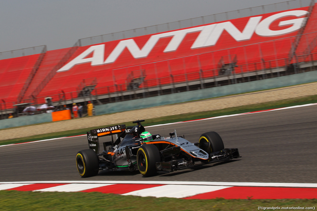 GP CINA, 15.04.2016 - Prove Libere 1, Nico Hulkenberg (GER) Sahara Force India F1 VJM09