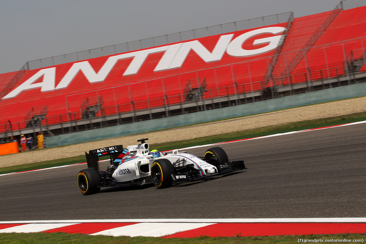 GP CINA, 15.04.2016 - Prove Libere 1, Felipe Massa (BRA) Williams FW38