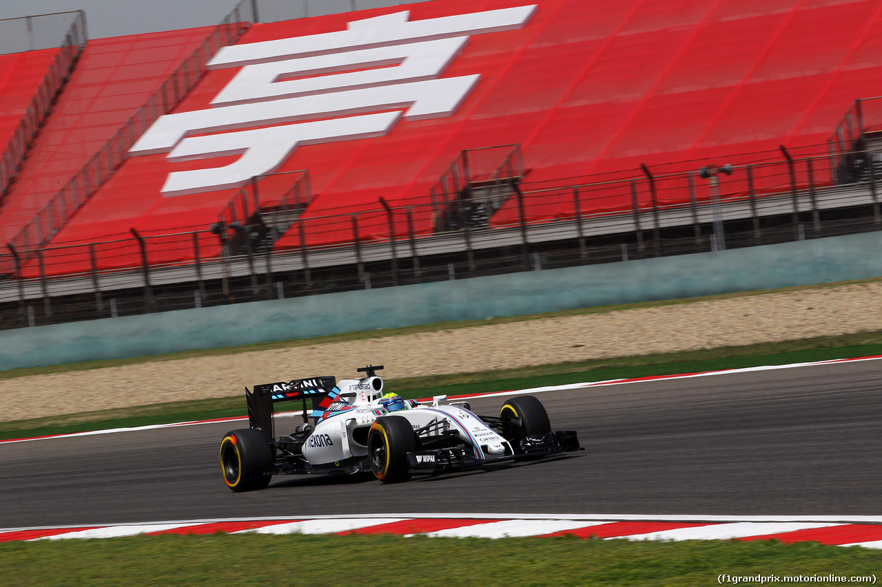 GP CINA, 15.04.2016 - Prove Libere 1, Felipe Massa (BRA) Williams FW38