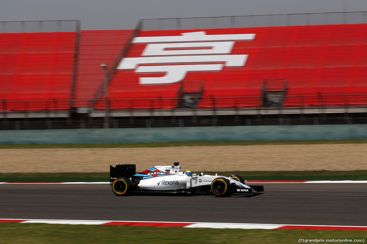 GP CINA, 15.04.2016 - Prove Libere 1, Felipe Massa (BRA) Williams FW38