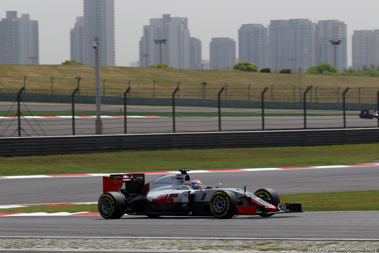 GP CINA, 15.04.2016 - Prove Libere 1, Romain Grosjean (FRA) Haas F1 Team VF-16