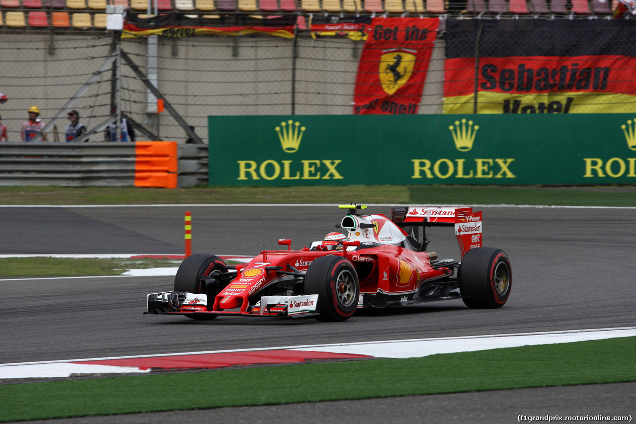 GP CINA, 15.04.2016 - Prove Libere 2, Kimi Raikkonen (FIN) Ferrari SF16-H