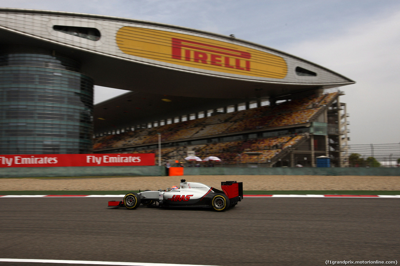 GP CINA, 15.04.2016 - Prove Libere 2, Romain Grosjean (FRA) Haas F1 Team VF-16