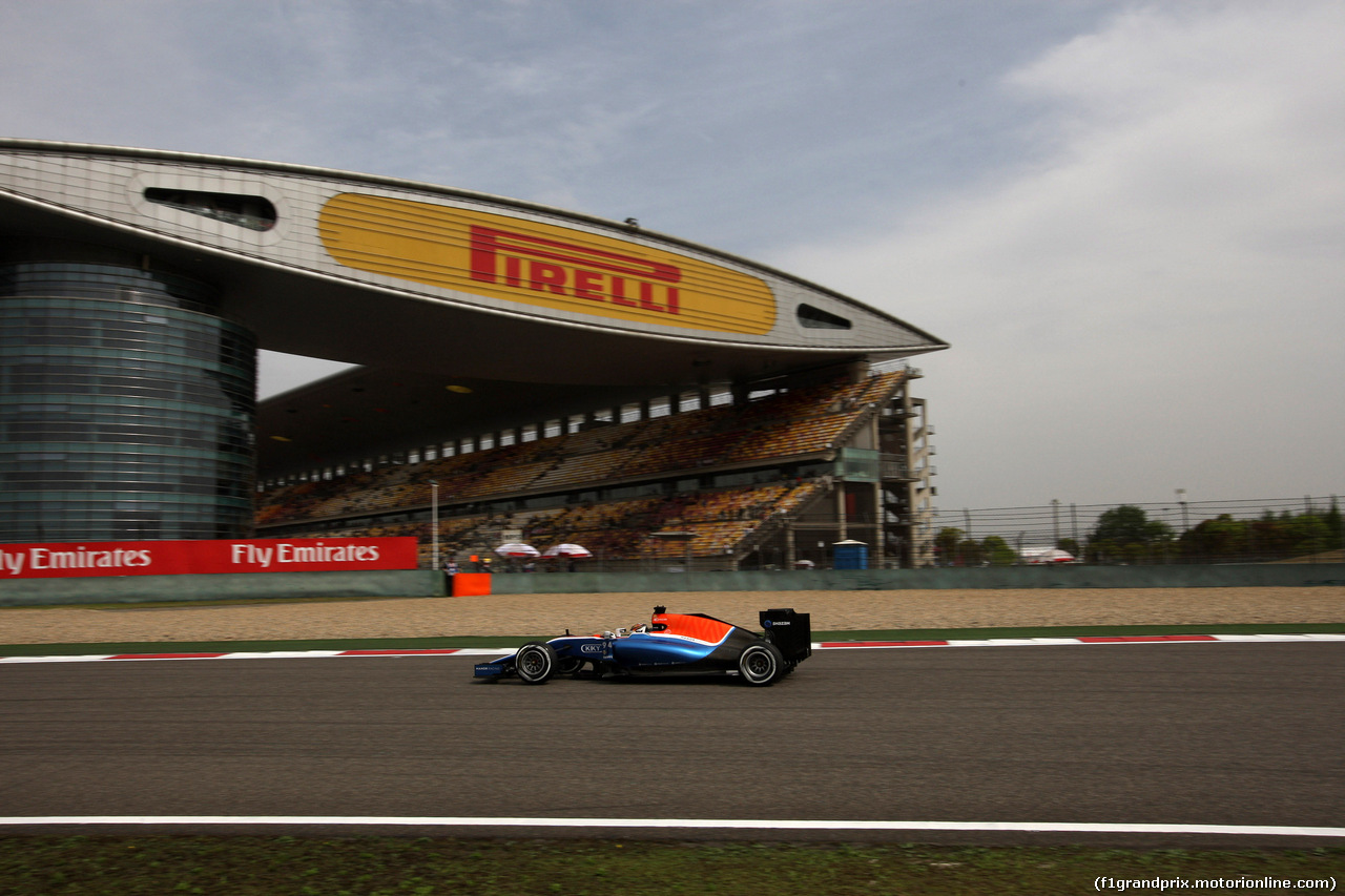 GP CINA, 15.04.2016 - Prove Libere 2, Pascal Wehrlein (GER) Manor Racing MRT05