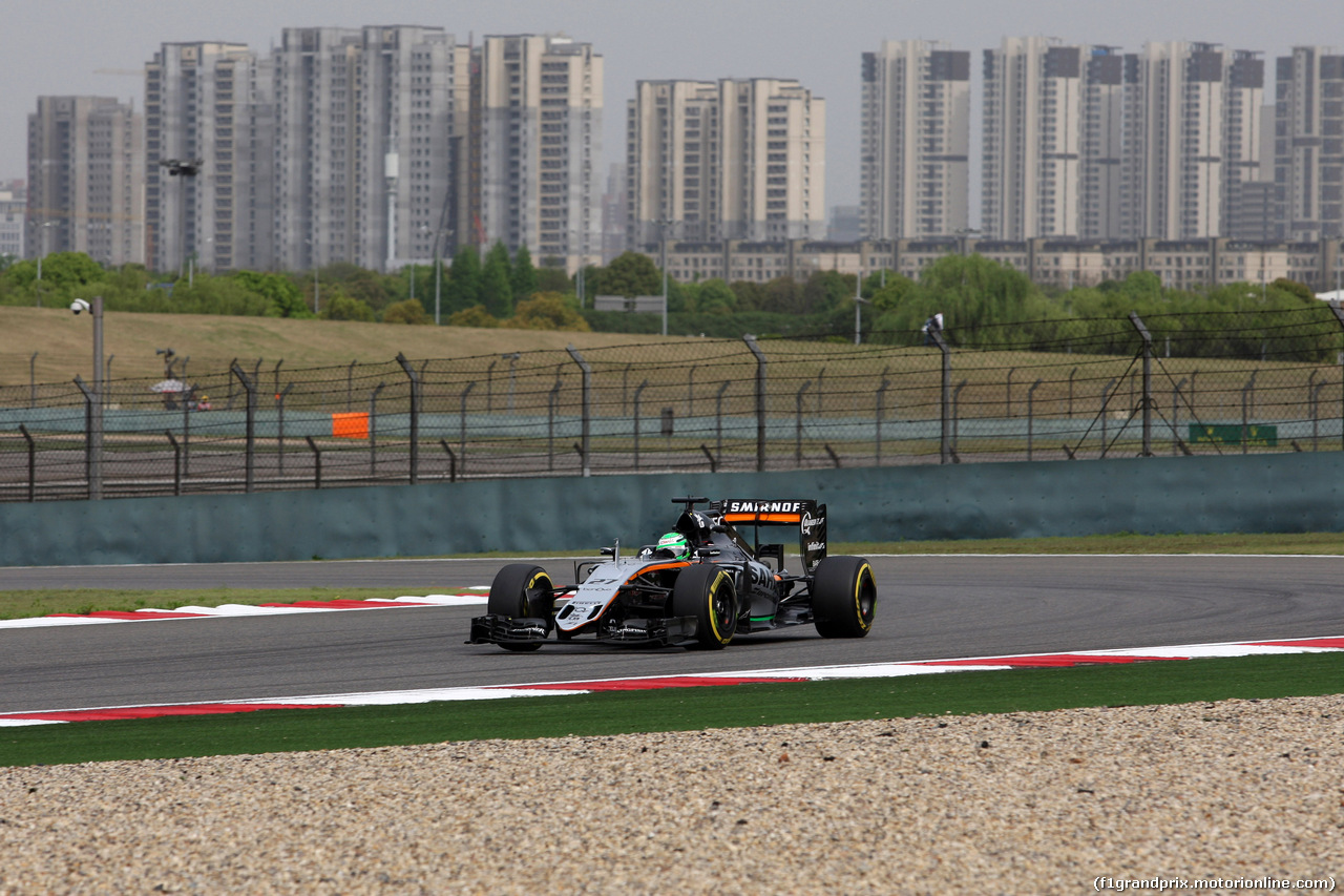 GP CINA, 15.04.2016 - Prove Libere 2, Nico Hulkenberg (GER) Sahara Force India F1 VJM09