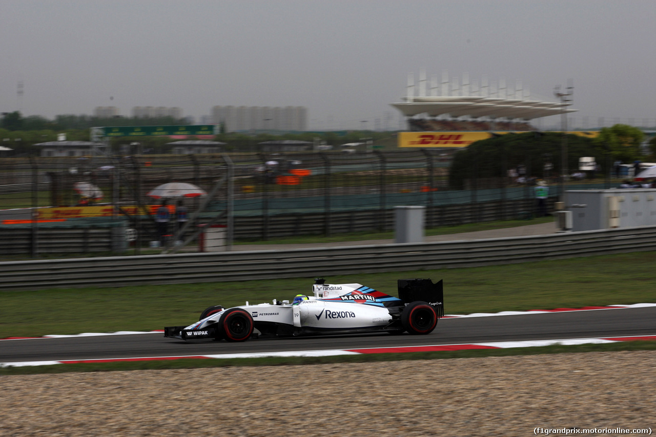GP CINA, 15.04.2016 - Prove Libere 2, Felipe Massa (BRA) Williams FW38