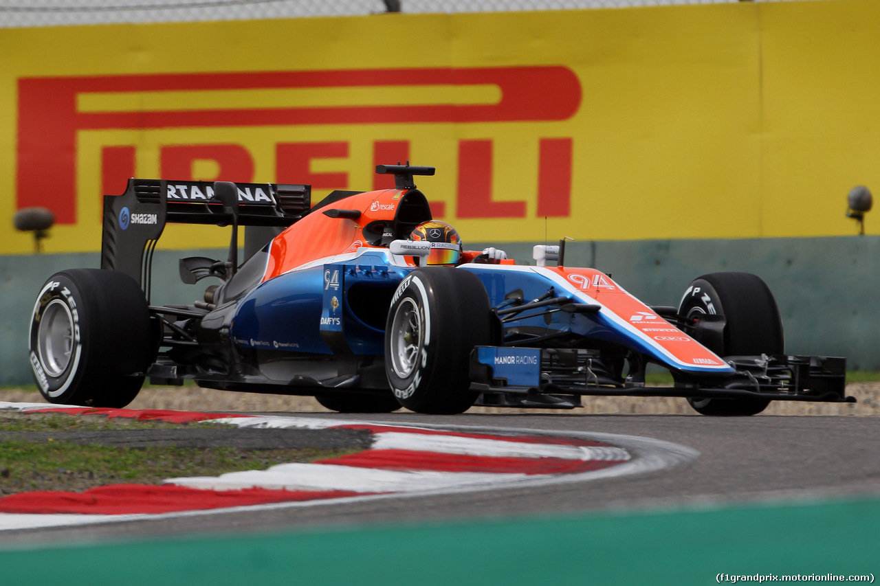 GP CINA, 15.04.2016 - Prove Libere 2, Pascal Wehrlein (GER) Manor Racing MRT05
