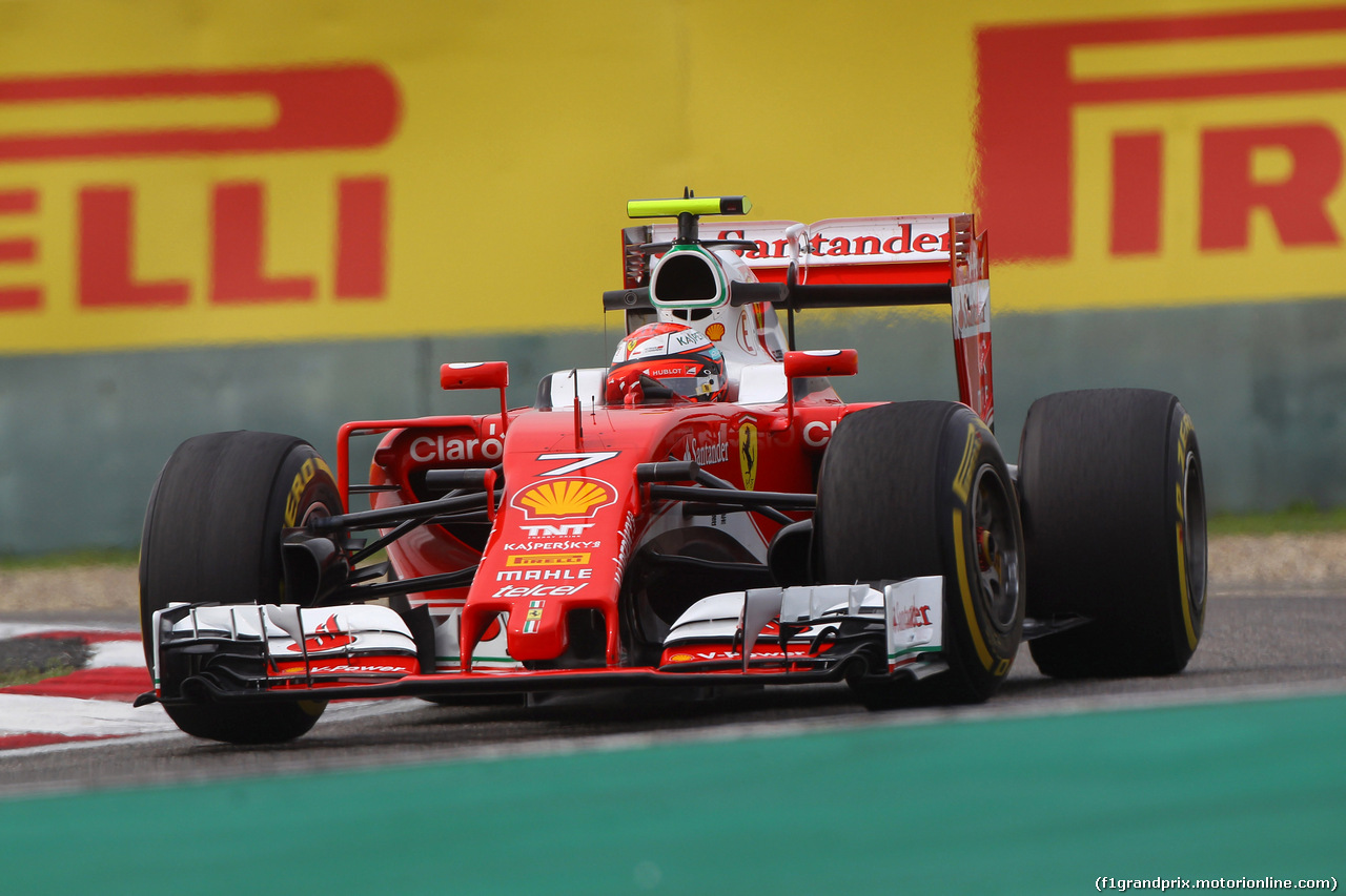 GP CINA, 15.04.2016 - Prove Libere 2, Kimi Raikkonen (FIN) Ferrari SF16-H