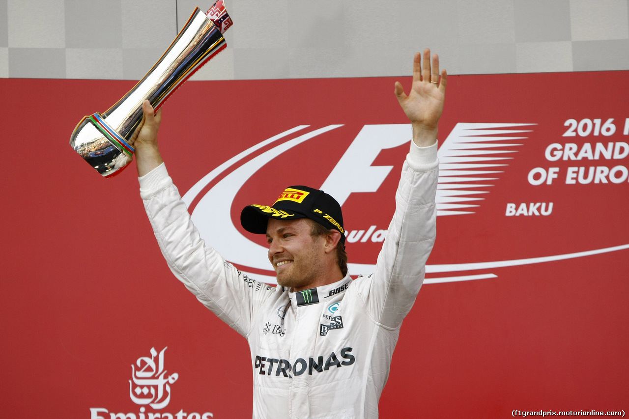 GP EUROPA, 19.06.2016 - Gara, Nico Rosberg (GER) Mercedes AMG F1 W07 Hybrid vincitore