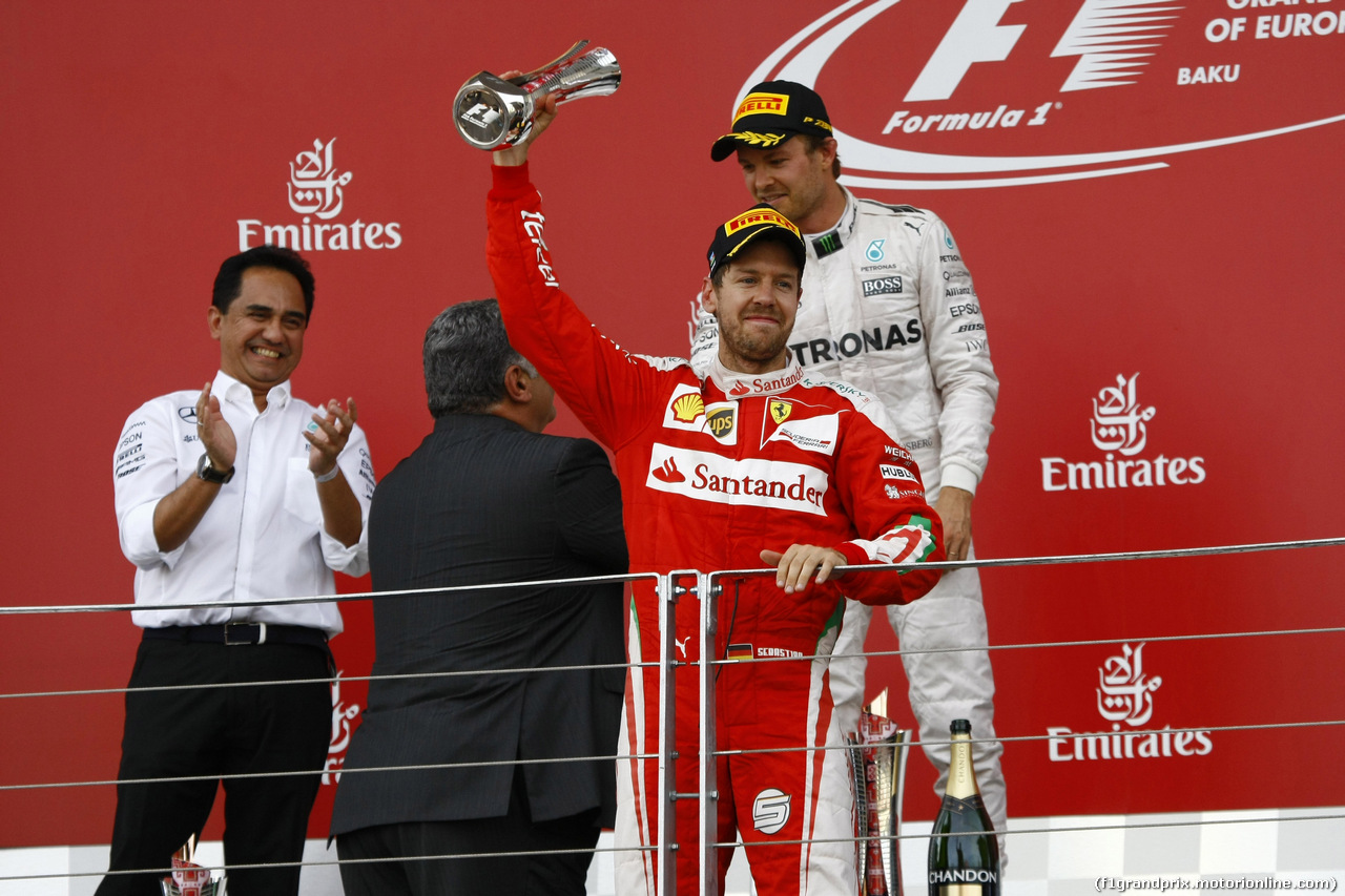 GP EUROPA, 19.06.2016 - Gara, secondo Sebastian Vettel (GER) Ferrari SF16-H