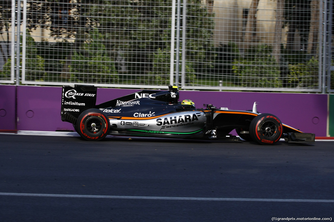 GP EUROPA, 19.06.2016 - Gara, Sergio Perez (MEX) Sahara Force India F1 VJM09