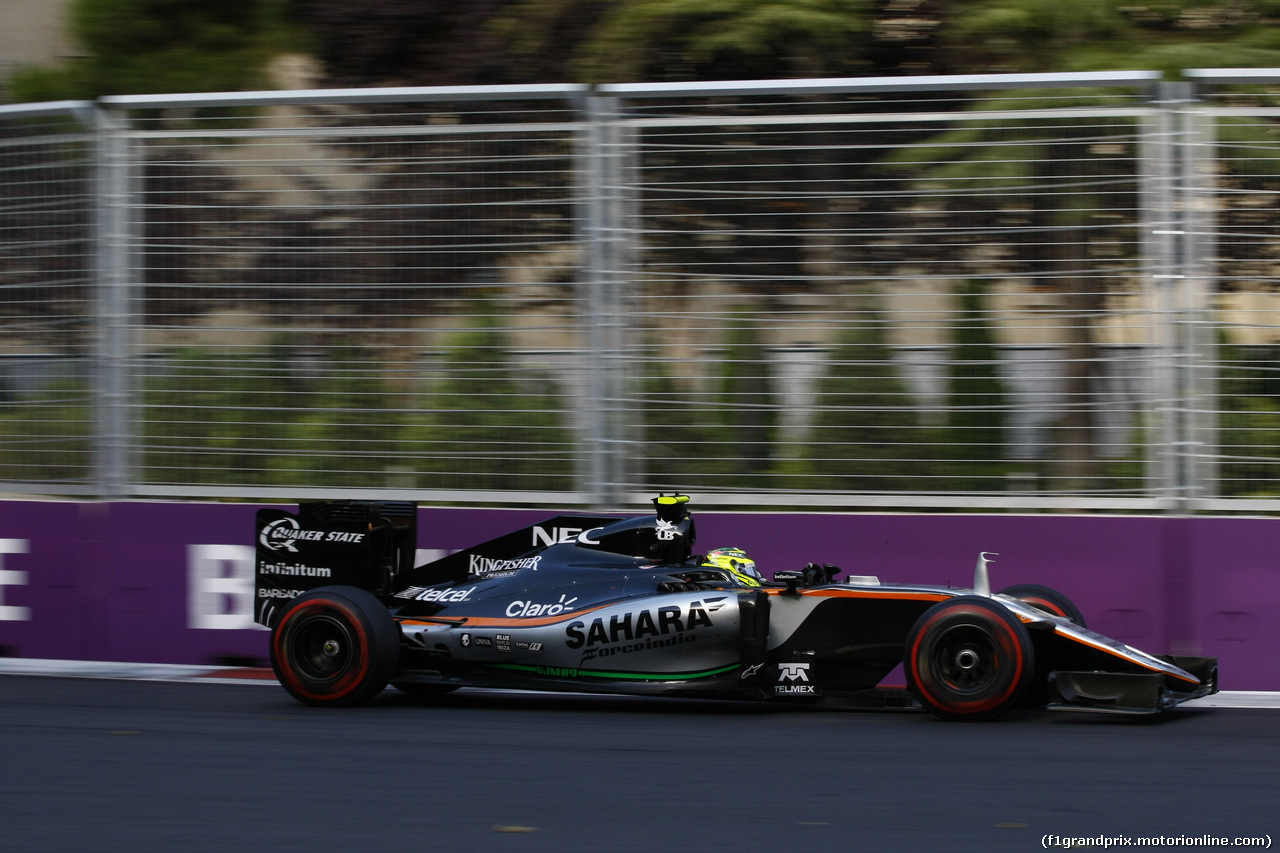 GP EUROPA, 19.06.2016 - Gara, Sergio Perez (MEX) Sahara Force India F1 VJM09