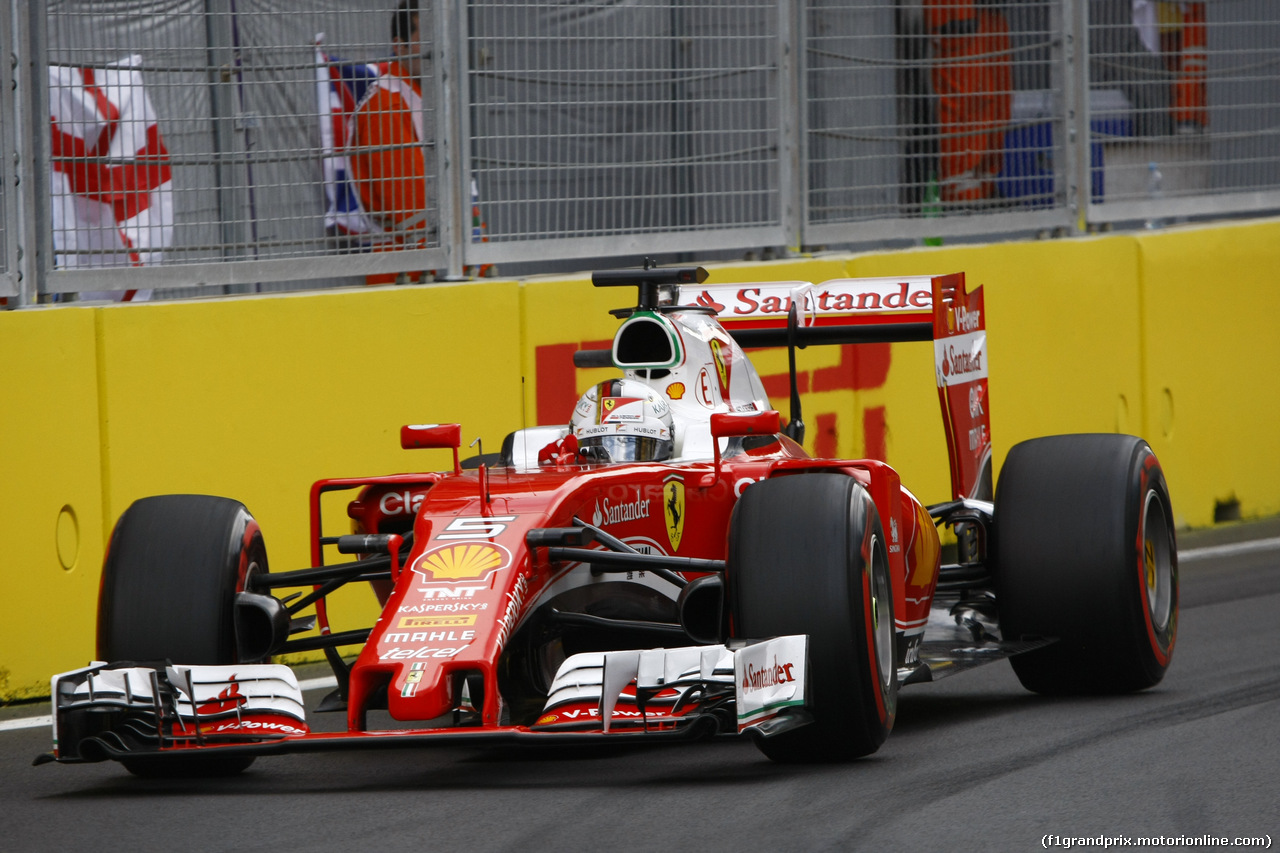 GP EUROPA, Qualifiche session, Sebastian Vettel (GER) Ferrari SF16-H