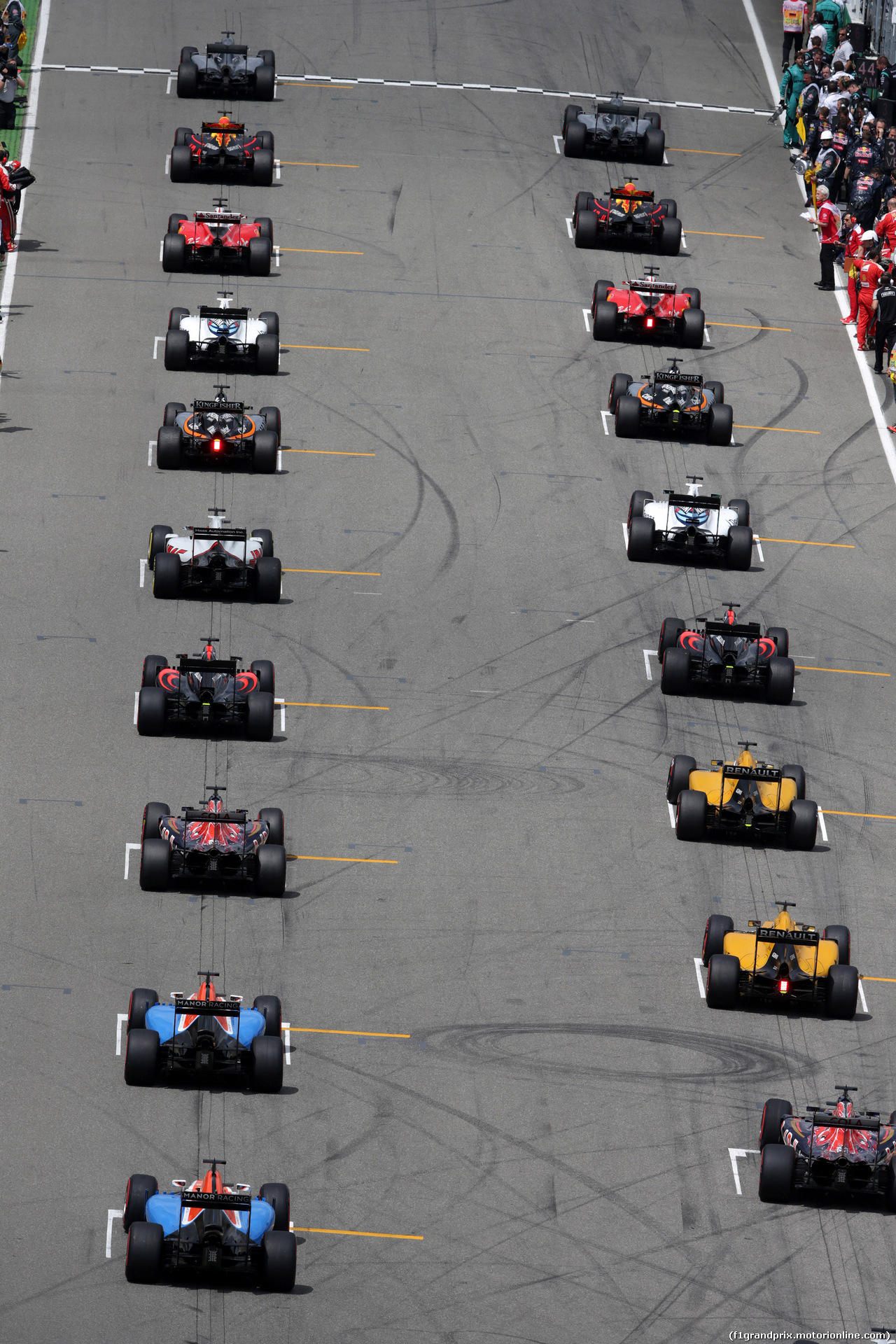 GP GERMANIA, 31.07.2016 - Gara, The Start grid