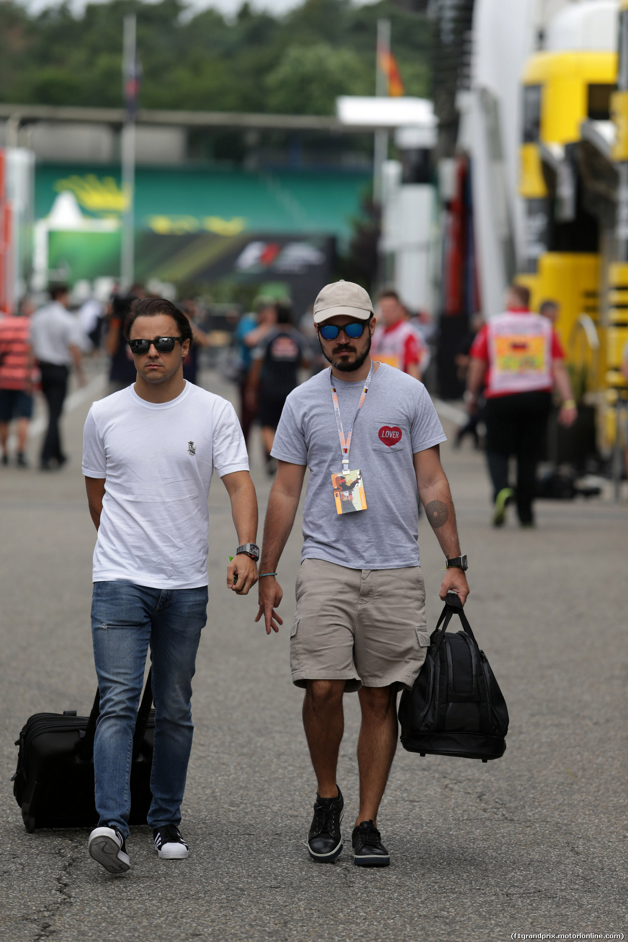 GP GERMANIA, 28.07.2016 - Felipe Massa (BRA) Williams FW38 e his brother Dudu Massa