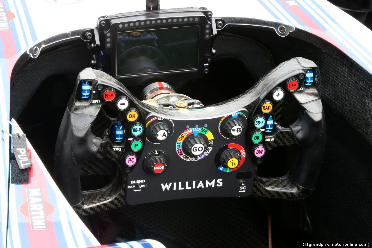 GP GERMANIA, 28.07.2016 - Williams FW38 steering wheel