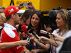 GP GERMANIA, 28.07.2016 - Sebastian Vettel (GER) Ferrari SF16-H with Giorgia Cardinaletti (ITA), RAI TV e Mara Sangiorgio (ITA), Sky TV (L-R)