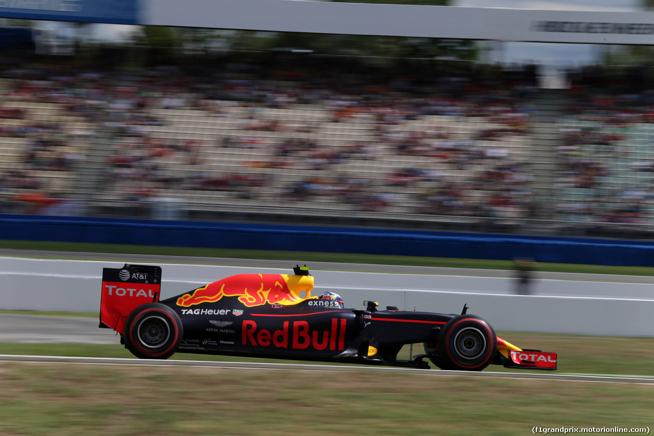 GP GERMANIA, 30.07.2016 - Prove Libere 3, Max Verstappen (NED) Red Bull Racing RB12