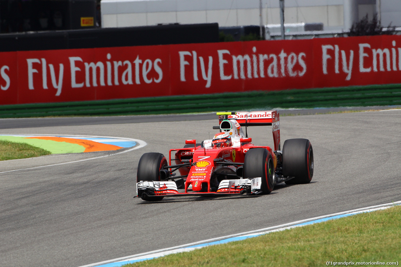 GP GERMANIA, 30.07.2016 - Prove Libere 3, Kimi Raikkonen (FIN) Ferrari SF16-H