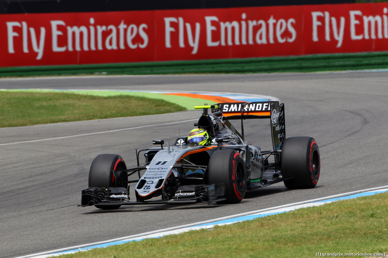 GP GERMANIA, 30.07.2016 - Prove Libere 3, Sergio Perez (MEX) Sahara Force India F1 VJM09