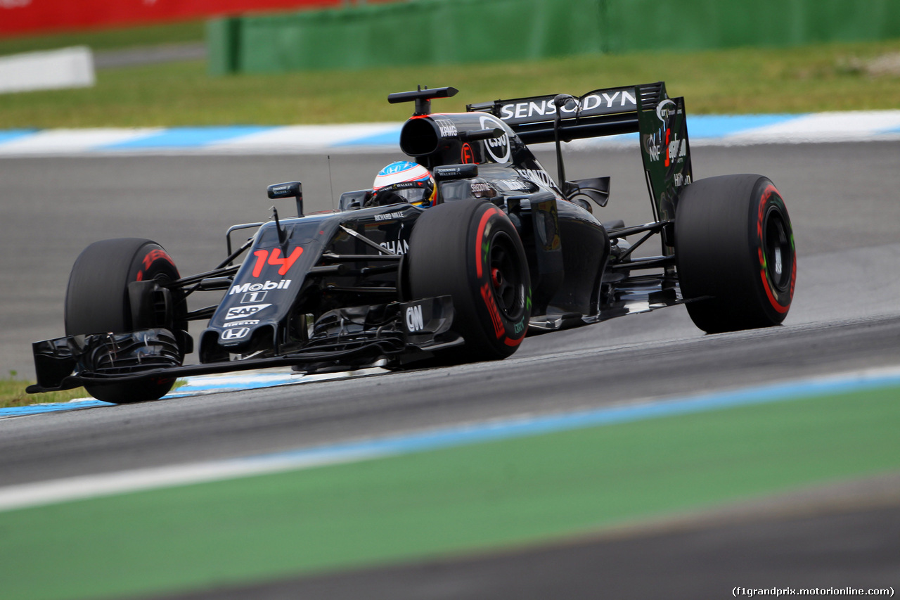 GP GERMANIA, 30.07.2016 - Qualifiche, Fernando Alonso (ESP) McLaren Honda MP4-31