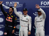 GP GERMANIA, 30.07.2016 - Qualifiche, terzo Daniel Ricciardo (AUS) Red Bull Racing RB12, Nico Rosberg (GER) Mercedes AMG F1 W07 Hybrid pole position e secondo Lewis Hamilton (GBR) Mercedes AMG F1 W07 Hybrid