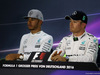 GP GERMANIA, 30.07.2016 - Qualifiche, Conferenza Stampa, Lewis Hamilton (GBR) Mercedes AMG F1 W07 Hybrid e Nico Rosberg (GER) Mercedes AMG F1 W07 Hybrid