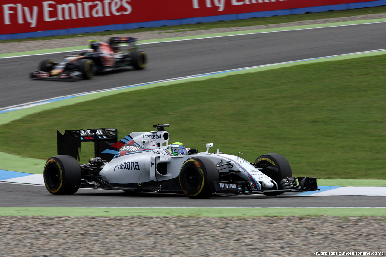 GP GERMANIA, 29.07.2016 - Prove Libere 1, Felipe Massa (BRA) Williams FW38 e Carlos Sainz Jr (ESP) Scuderia Toro Rosso STR11