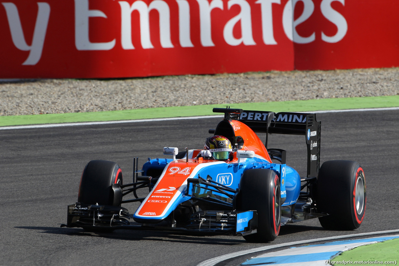 GP GERMANIA, 29.07.2016 - Prove Libere 1, Pascal Wehrlein (GER) Manor Racing MRT05