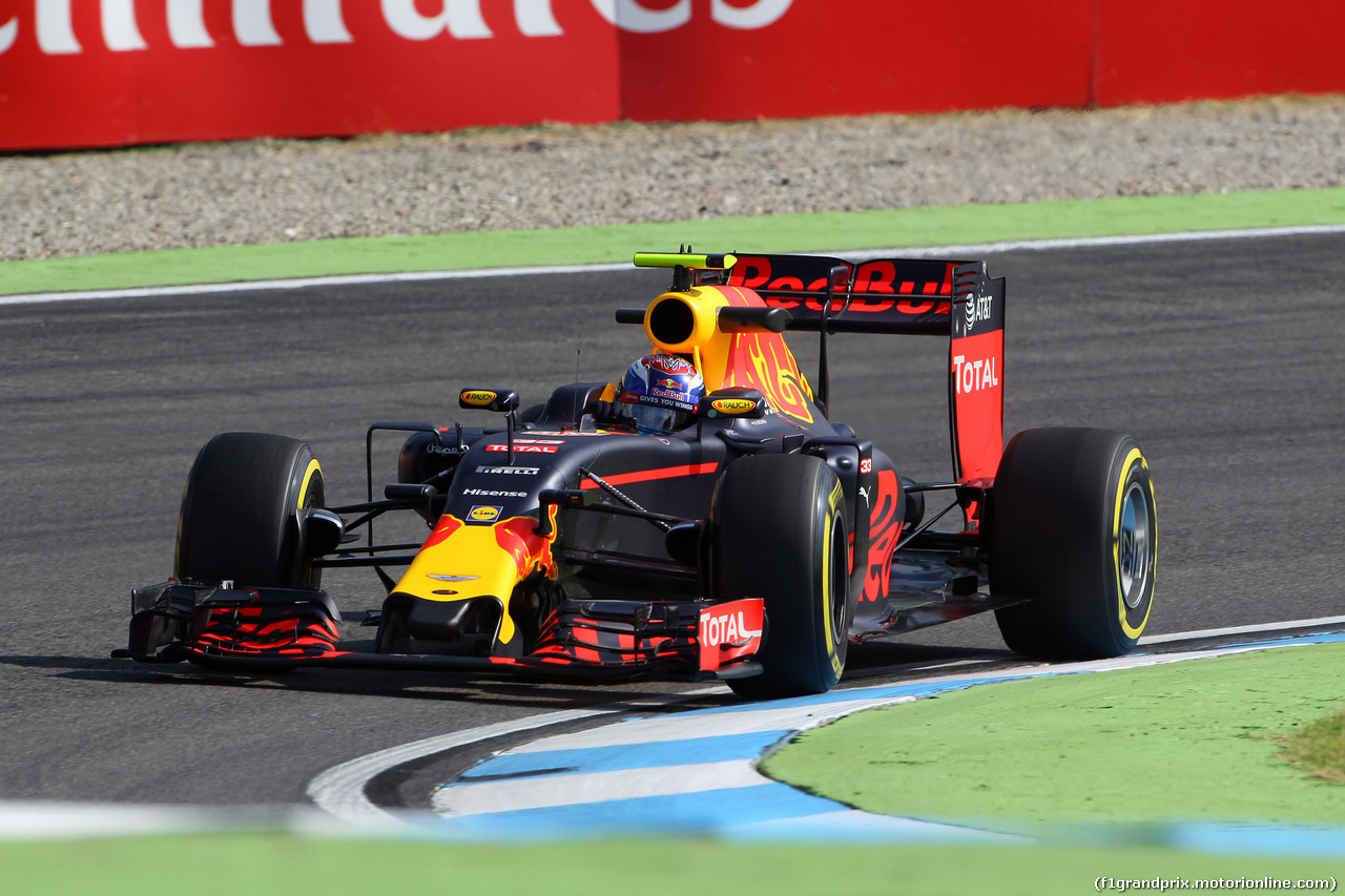 GP GERMANIA, 29.07.2016 - Prove Libere 1, Max Verstappen (NED) Red Bull Racing RB12