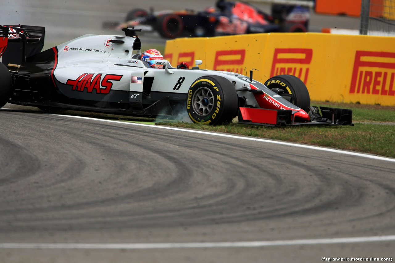 GP GERMANIA, 29.07.2016 - Prove Libere 1, Crash, Romain Grosjean (FRA) Haas F1 Team VF-16